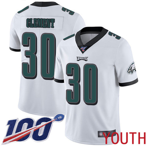 Youth Philadelphia Eagles 30 Corey Clement White Vapor Untouchable NFL Jersey Limited Player Season